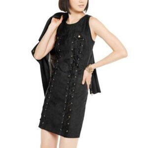 NWT INC International Concepts Black Lace Up Dress